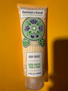 Humankind Body Soufflé in Yellow and Green Packaging